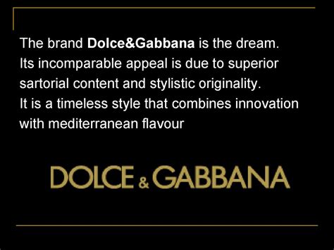 dolce gabbana mission statement|dolce and gabbana brand.